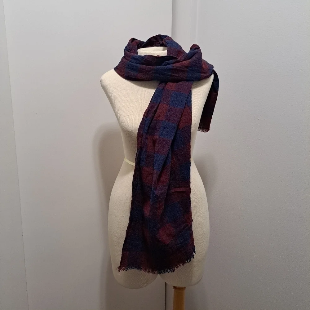 H&M Faded Look Plaid Scarf